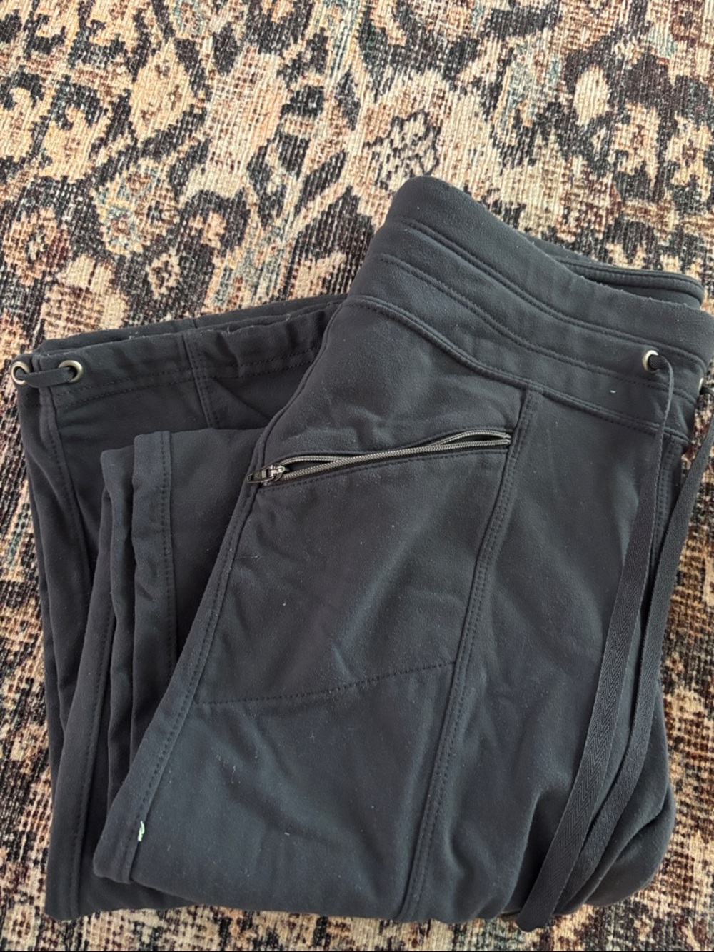 Athleta Gray Athletic Straight Leg Pants - Zipper Pockets, Adjustable Ankles